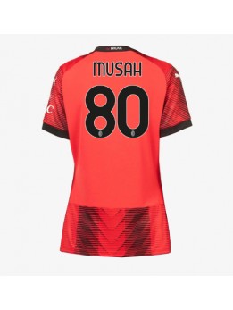 Billige AC Milan Yunus Musah #80 Hjemmedrakt Dame 2023-24 Kortermet